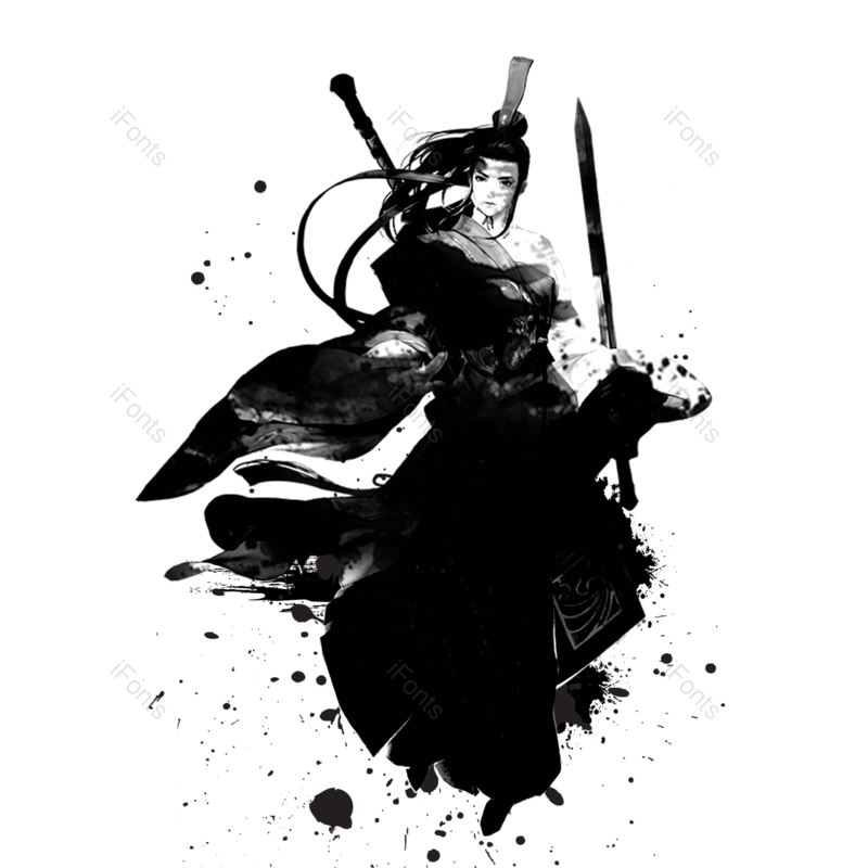 水墨图片,中国风元素,插画PNG,插画人物免抠素材